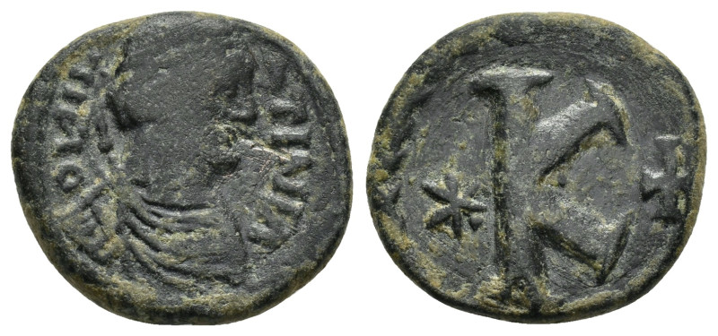 JUSTINIAN I (527-565).Rome.Follis.

Condition : Good very fine.

Weight : 7....