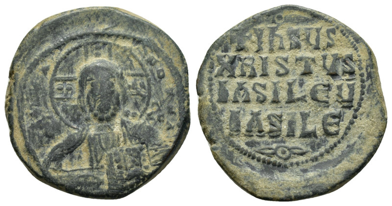 BASIL II & CONSTANTINE VIII.(976-1025).Anonymous Issue.Constantinople.Follis.

C...