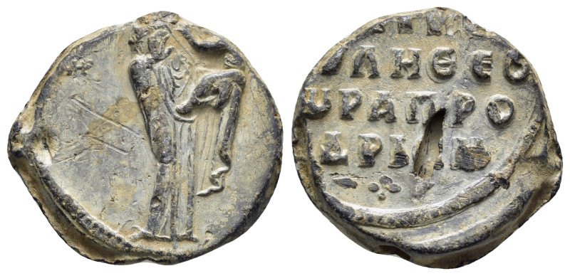 BYZANTINE LEAD SEAL.(Circa 7th-11th Century).Pb.

Condition : Good very fine.

W...