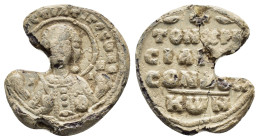 BYZANTINE LEAD SEAL.(Circa 7th-11th Century).Pb.

Condition : Good very fine.

Weight : 7.87 gr
Diameter : 21 mm