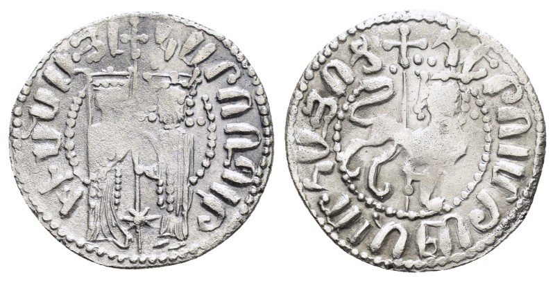 CILICIAN ARMENIA.Hetoum I with Zabel.(1226-1270).Sis.Tram.

Obv : Zabel and He...