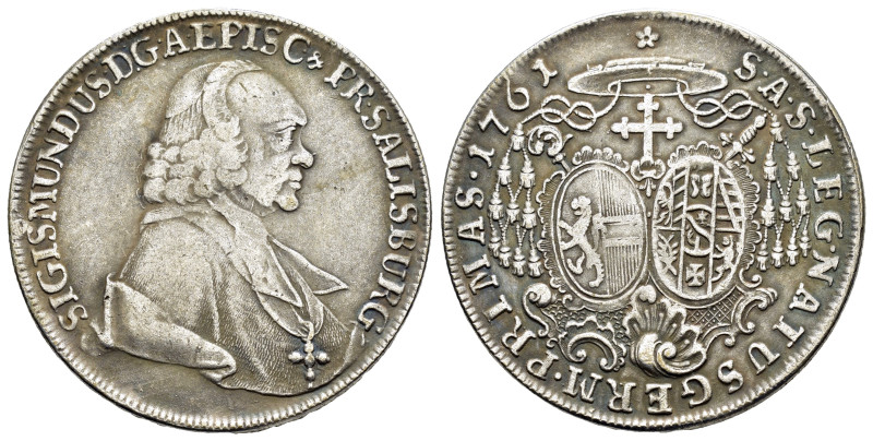 HOLY ROMAN EMPIRE.Sigismund III. Schrattenbach(1753-1771).Salzburg 1761,Taler.
...