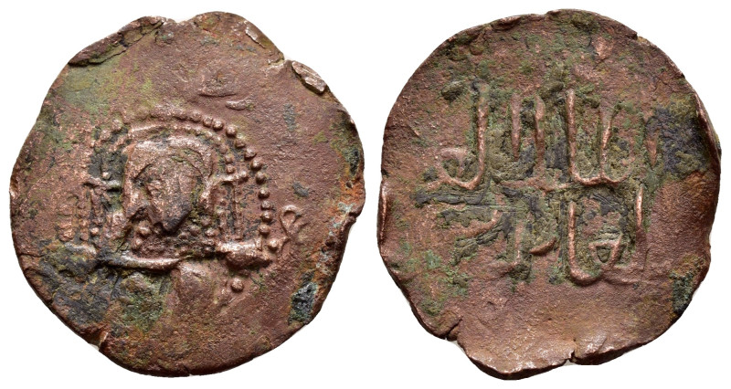 DANISHMENDID.Shams al-Din Isma'il.(1164-1172).AE Dirham.

Obv : Enthroned seated...