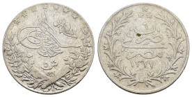 OTTOMAN EMPIRE.Mehmet V.(1909-1918).Misr( Egypt). AH 1327. 5 Qurush.

Condition : Good very fine.

Weight : 6.76 gr
Diameter : 25 mm