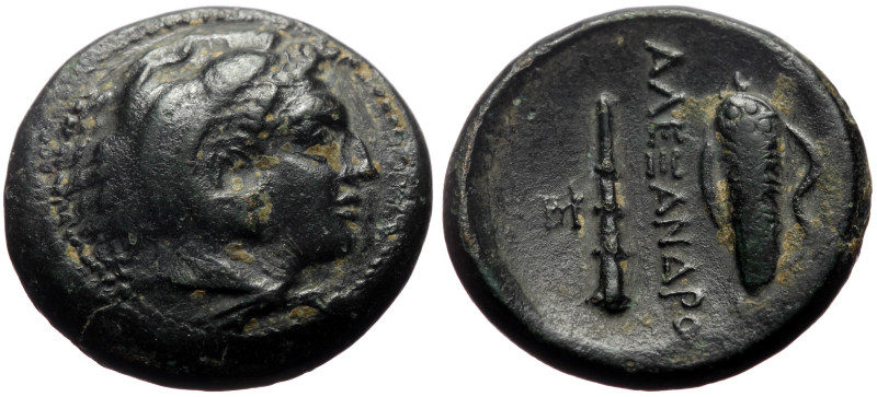 Kings of Macedon, Alexander III ‘the Great’ (336-323 BC) AE Unit (Bronze, 6.32g,...