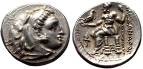 Kings of Macedon, Alexander III the Great (336-323 BC) AR drachm (Silver, 4.34g, 18mm) Late lifetime-early posthumous issue of Sardes, ca. 323-319 BC....