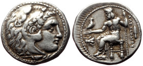Kings of Macedon, Alexander III ‘the Great’ (336-323 BC) AR Drachm (Silver, 18mm, 4.24g), Magnesia ad Maeandrum, struck under Menander or Kleitos, cir...