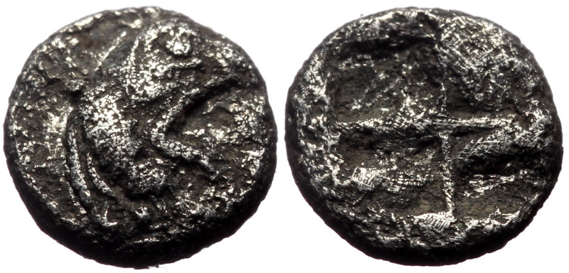 Ionia, Phokaia AR Obol (Silver, 0.66g, 8mm) ca 530-510 BC
Obv : Head of griffin ...