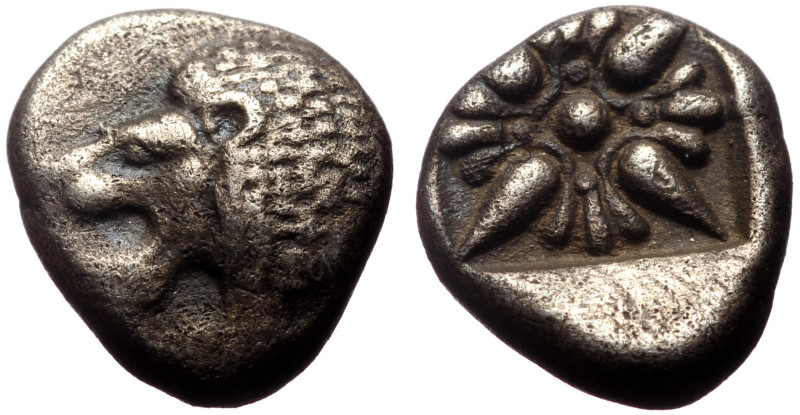 Ionia, Miletos AR Diobol (Silver, 10mm, 1.13g) Late 6th-early 5th century BC.
Ob...