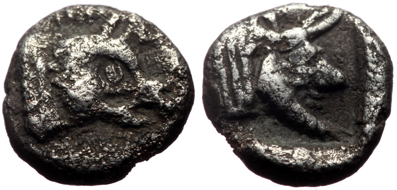 Dynasts of Lycia, Uncertain dynast AR Obol (Silver, 0.87g, 9mm) ca 520-470/60 BC...