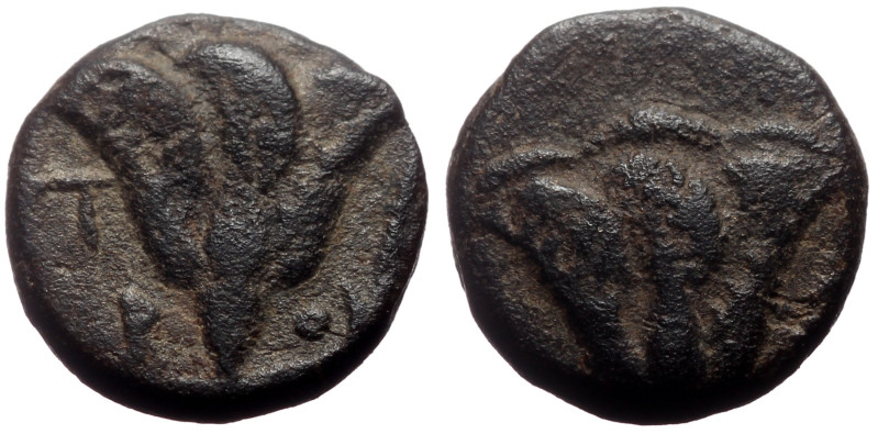 Islands off Caria, Rhodos, Rhodes AE (Bronze, 1.10g, 10mm) ca 205-200(?) BC. 
Ob...