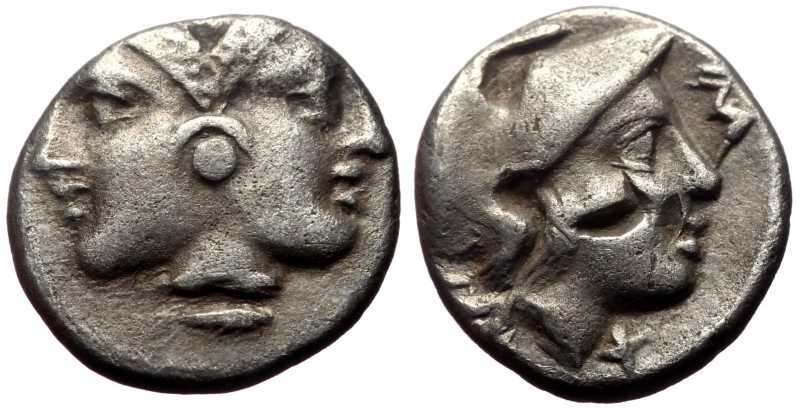 Mysia, Lampsakos AR Diobol (Silver, 1.21g, 11mm) 4th-3rd century BC. 
Obv: Janif...