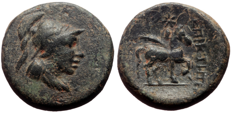 Phrygia, Epikteteis AE (Bronze, 6.62g, 20mm) 2nd-1st centuries BC
Obv: Helmeted ...