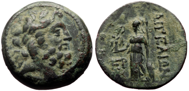 Cilicia, Aegeae AE Bronze, 20mm, 6.87g) 2nd-1st cent. BC
Obv: Laureate head of Z...