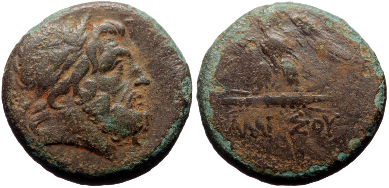 Pontos, Amisos AE (Bronze, 18.64g, 28mm) ca 100-85 BC
Obv: Laureate head of Zeus...