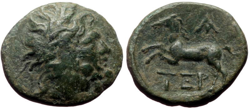 Pisidia, Termessos AE (Bronze, 4.52g, 19mm) 1st century BC. Dated CY 1 (72/1 BC)...