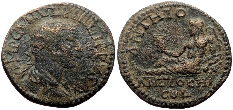 Pisidia, Antiochia AE (Bronze, 8.94g, 26mm) Philip I (244-249) 
Obv: IMP C M IVL...