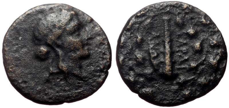 Lydia, Sardes AE (Bronze, 15.8mm, 2,63 g) 2nd-1st centuries BC
Obv: Laureate he...