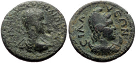 *Just 10 specimens recorded by RPC*
Pamphylia, Sillyum AE (Bronze, 8.75g, 25mm) Philip II (Augustus)
Obv: ΑΥ Κ Μ ΙΟΥ ϹΕΟΥ ΦΙΛΙΠΠΟϹ Ϲ(Ε); laureate, d...