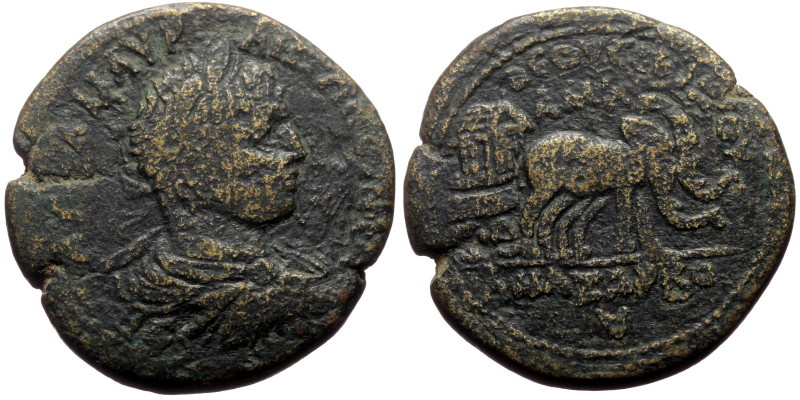 Cilicia, Anazarbus AE (Bronze, 24.38g, 34mm) Elagabalus (218-222) Obv: ΑΥΤ Κ Μ Α...