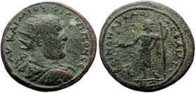 Lycaonia, Barata AE (Bronze, 16.80g, 30mm) Philip I (244-249)
Obv: ΑΥ ΚΑΙ Μ ΙΟΥ ΦΙΛΙΠΠΟΝ ϹΕ; radiate, draped and cuirassed bust of Philip I, right, se...