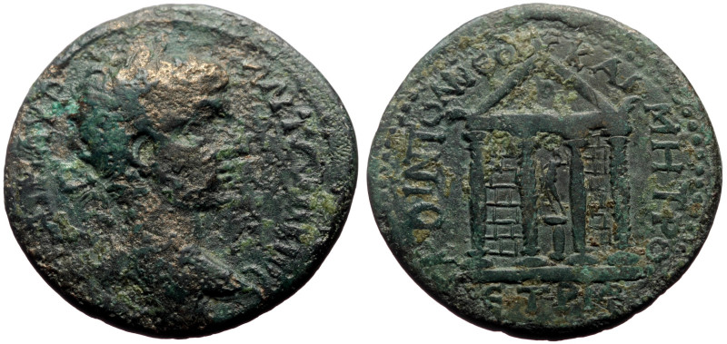 Pontus, Neocaesarea AE (Bronze, 13.79g, 30mm) Caracalla (198-217). Dated CY 146 ...