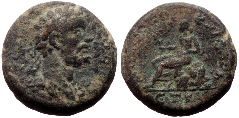 Cappadocia, Caesarea AE (Bronze, 7.65g, 18mm) Septimius Severus (193-211). 
Obv ...