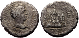 Cappadocia, Caesarea AR Drachm (Silver, 2.43g, 18mm) Caracalla (198-217) Dated RY 17 (208/9).
Obv: AY KAI M AYPHΛI ANTΩNINOC AY, Laureate head right.
...