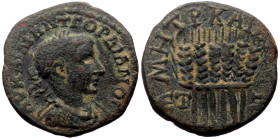Cappadocia, Caesarea AE (Bronze, 7.04g, 21mm) Gordian III (238-244) Issue: Year Ζ = 7, reduced standard (AD 244)
Obv: ΑΥ ΚΑΙ Μ ΑΝΤ ΓΟΡΔΙΑΝΟϹ; laureate...