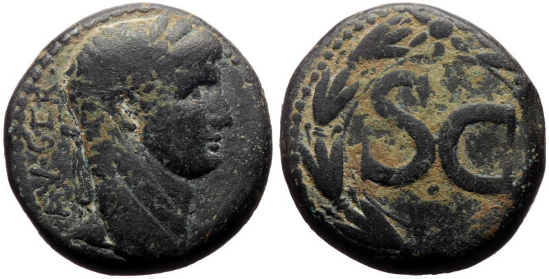 Syria, Antioch AE (Bronze, 15.80g, 24mm) Claudius (41-54) Issue: Year 96 (ϘϚ) (A...