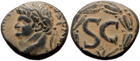 Syria, Antioch AE (Bronze, 12.61g, 25mm) Domitian (81-96) Issue: AD 81/3
Obv: IMP DOMITIANVS CAES AVG; laureate head of Domitian, left
Rev: S C, (lett...