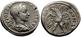 Syria, Seleucis and Piera, Antioch AR Tetradrachm (Silver, 10.82g, 25mm) Gordian III (238-244) 
Obv: AYTOK KK M ANT GORDIANOC CEB. Laureate, draped bu...