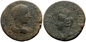 Mesopotamia, Edessa AE (Bronze, 15.75g, 28mm) Gordian III (238-244) Issue: Colonial coinage (AD 242–4)
Obv: ΑΥΤΟΚ Κ Μ ΑΝΤ ΓΟΡΔΙΑΝΟϹ ϹΕΒ; laureate, dra...