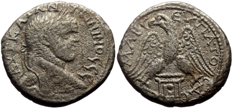 Phoenicia, Sidon AR Tetradrachm (Silver, 13.12g, 27mm) Caracalla (198-217) 213-2...