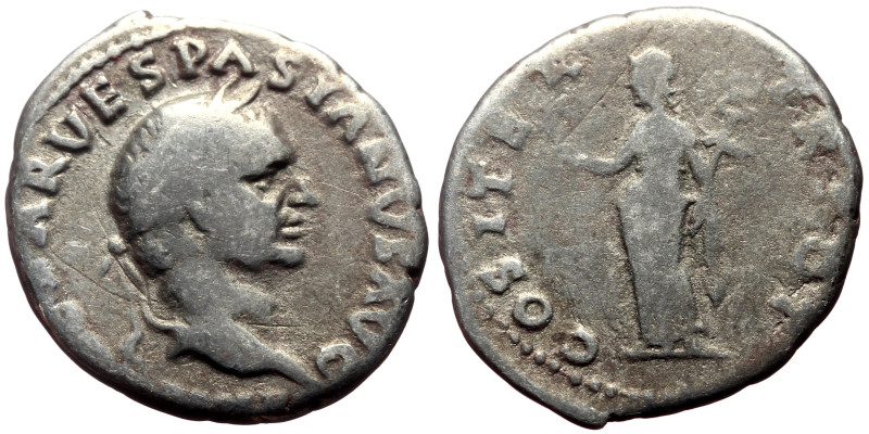 Vespasian (69-79) AR Denarius (Silver, 2.97g, 18mm) Rome, 70 
Obv: IMP CAESAR VE...