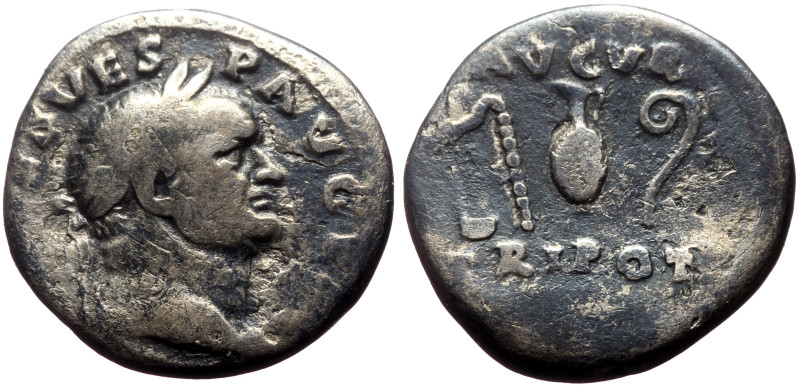 Vespasian (69-79) AR Denarius (Silver, 2.85g, 17mm) Rome, 72-73
Obv: IMP CAES VE...