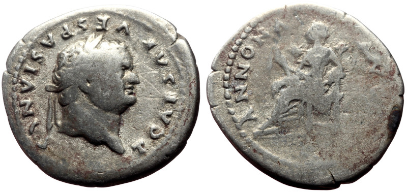 Titus (Caesar, 69-79) AR Denarius (Silver, 3.09g, 20mm) Rome, 77-78. 
Obv: T CAE...