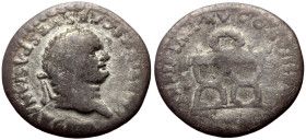 Titus (79-81) AR Denarius (Silver, 2.33g, 18mm) Rome, Struck January-June 80. 
Obv: IMP TITVS CAES VESPASIAN AVG P M, laureate head right 
Rev: TR P I...