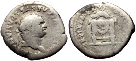 Titus (79-81) AR Denarius (Silver, 2.86g, 19mm) Rome, Struck January-June 80. 
Obv: IMP TITVS CAES VESPASIAN AVG P M, laureate head right 
Rev: TR P I...