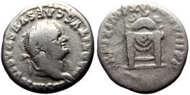 Titus (79-81) AR Denarius (Silver, 2.73g, 18mm) Rome, January-June 80. 
Obv: IMP TITVS CAES VESPASIAN AVG P M, laureate head right 
Rev: TR P IX IMP X...