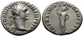 Domitian (81-96) AR Denarius (Silver, 3.31g, 18mm) Rome, 94. 
Obv: IMP CAES DOMIT AVG GERM P M TR P XIIII, laureate head right 
Rev: IMP XXII COS XVI ...