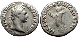 Domitian (81-96) AR Denarius (Silver, 3.38g, 19mm) Rome, 96 
Obv: IMP CAES DOMIT AVG GERM P M TR P XIIII, laureate head right. 
Rev: IMP XXII COS XVII...