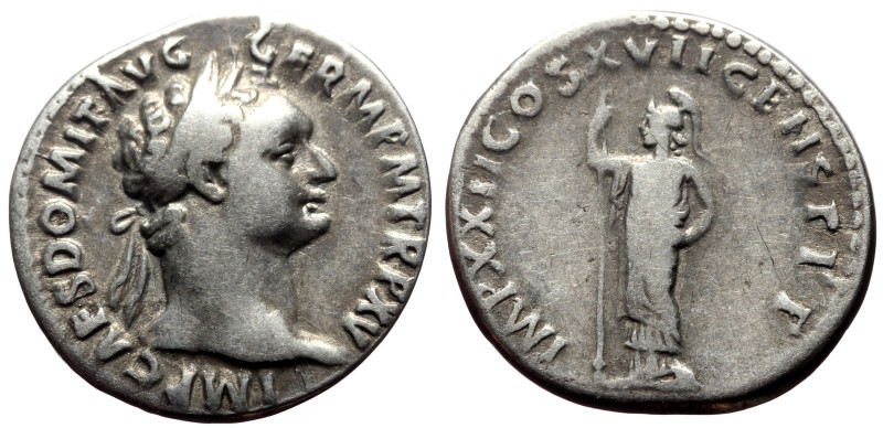Domitian (81-96) AR Denarius (Silver, 3.21g, 18mm) Rome, 95-96. 
Obv: IMP CAES D...