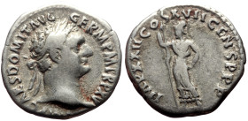 Domitian (81-96) AR Denarius (Silver, 3.38g, 18mm) Rome, 95-96. 
Obv: IMP CAES DOMIT AVG GERM P M TR P XV, Laureate head of Domitian to right. 
Rev: I...