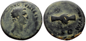 Just several specimens recorded by acsearch*
Nerva (96-98) AE As (Bronze, 10.09g, 27mm) Rome, 97.
Obv: IMP NERVA CAES AVG P M TR P COS III P P , lau...
