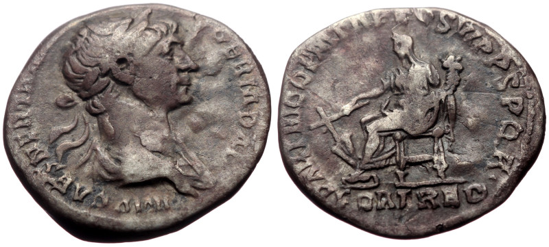 Trajan (98-117) AR Denarius (Silver, 2.87g, 18mm) 
Obv: IMP CAES NER TRAIAN OPTI...