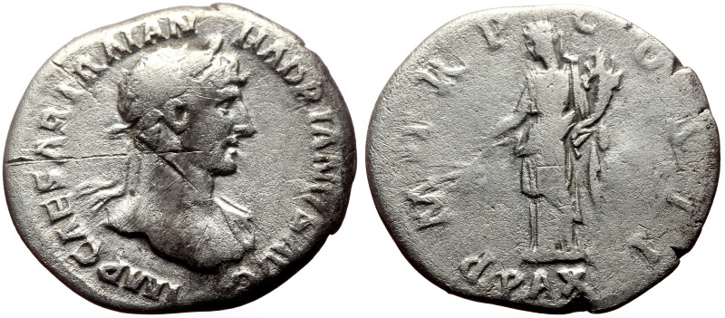 Hadrian (117-138) AR Denarius (Silver, 2.74g, 19mm) Rome, 118. 
Obv: IMP CAESAR ...