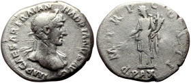 Hadrian (117-138) AR Denarius (Silver, 2.74g, 19mm) Rome, 118. 
Obv: IMP CAESAR TRAIAN HADRIANVS AVG, Laureate bust of Hadrian to right, with slight d...