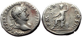 Hadrian (117-138) AR Denarius (Silver, 3.04g, 18mm) Rome, 119-122 
Obv: IMP CAESAR TRAIAN HA - DRIANVS AVG, laureate bust r., drapery on l. shoulder 
...