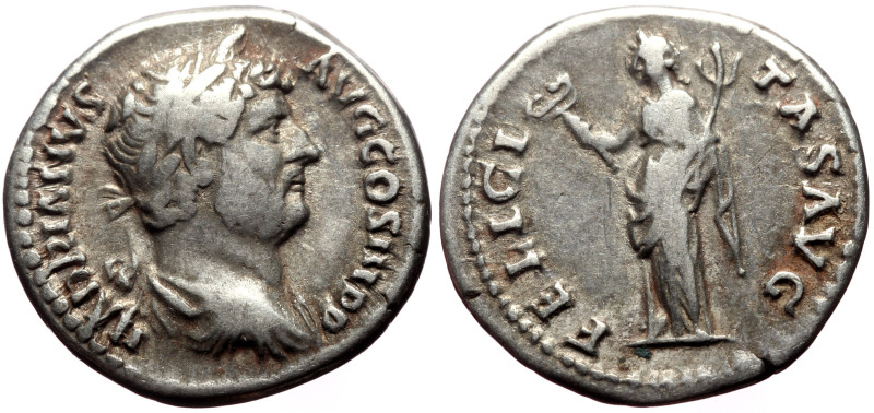 Hadrian (117-138) AR Denarius (Silver, 3.59g, 18mm) Rome, 133-135
Obv: HADRIANVS...